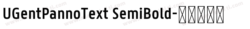UGentPannoText SemiBold字体转换